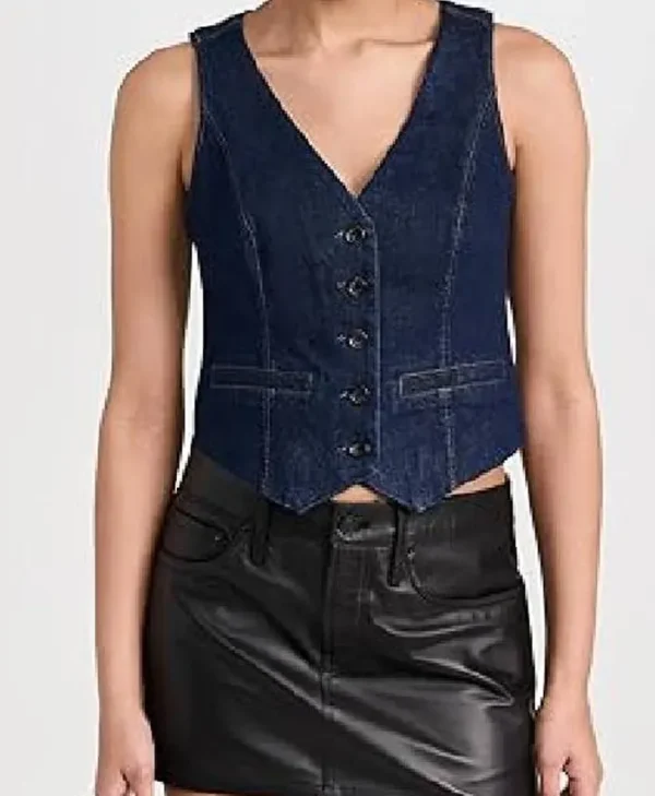 Buy Now Mythic Quest 2025 Ashly Burch Denim Stylish Vest