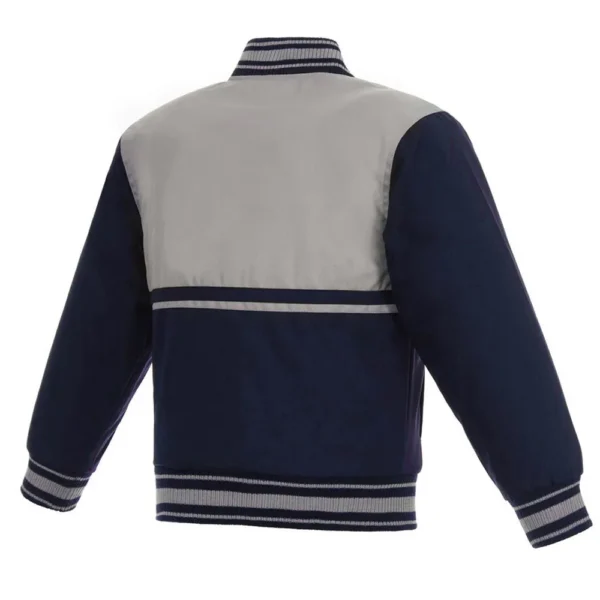 Nashville Predators Youth Navy-Gray Poly-Twill Varsity Jacket - Image 2