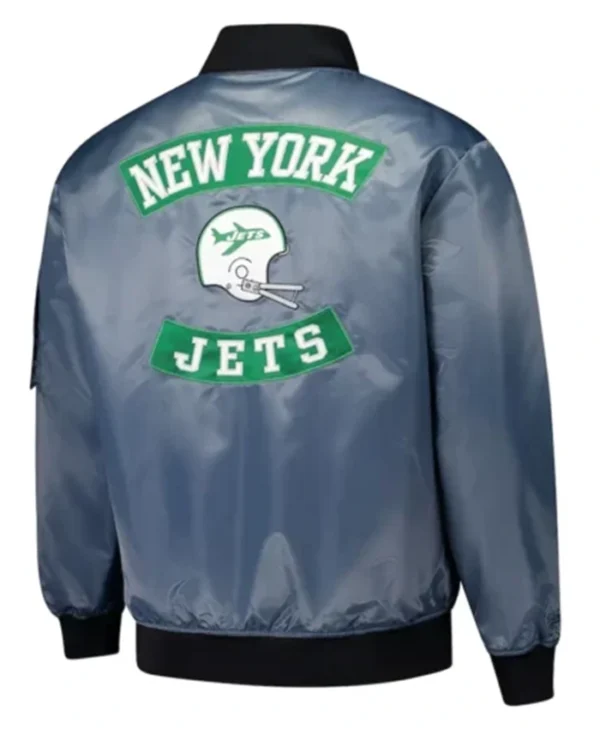 Buy Now New York Bomber Jets Charcoal Black Jacket For Unisex