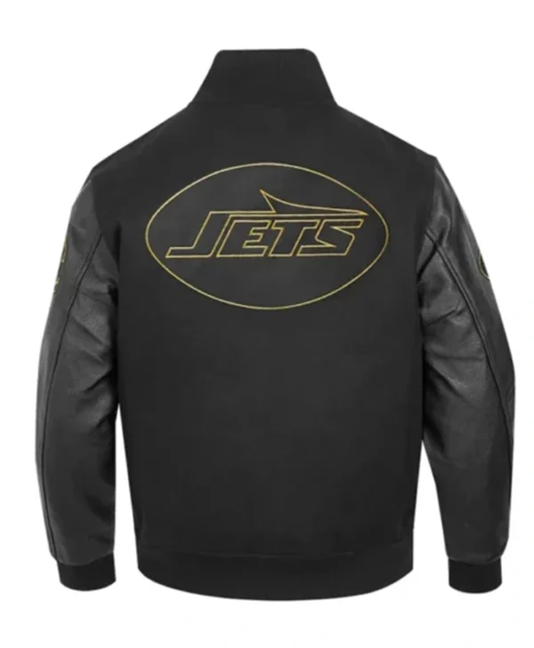 Buy Now New York Jets Black Varsity Jacket For Unisex