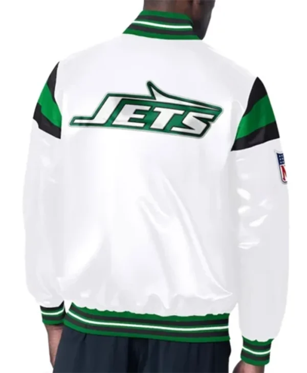 Buy Now New York Jets Midweight Varsity White Jacket For Unisex