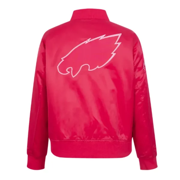 Philadelphia Eagles Triple Pink Varsity Jacket - Image 2