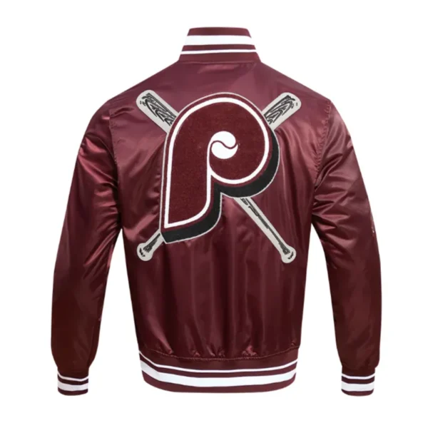 Buy Now Philadelphia Phillies Retro Mashup Classic Rib Satin Varsity Jacket For Unisex
