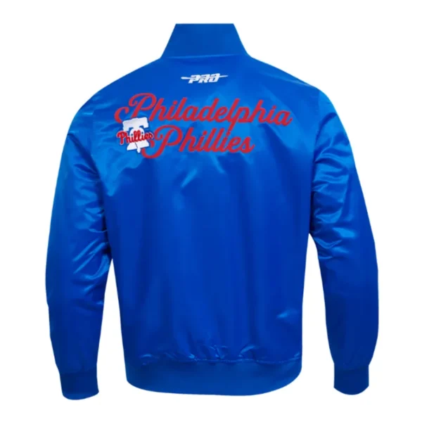 Philadelphia Phillies Souvenir Satin Varsity Jacket - Image 2