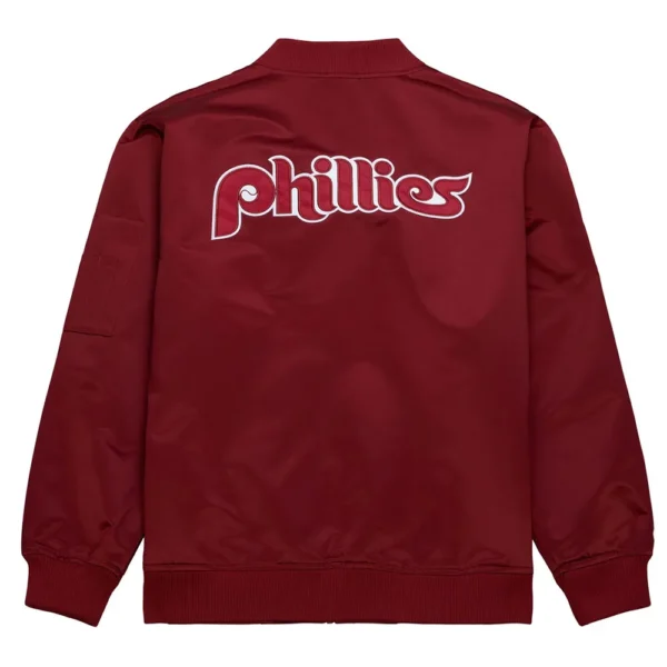 Buy Now Philadelphia Phillies Vintage Logo Maroon Bomber Jacket For Unisex