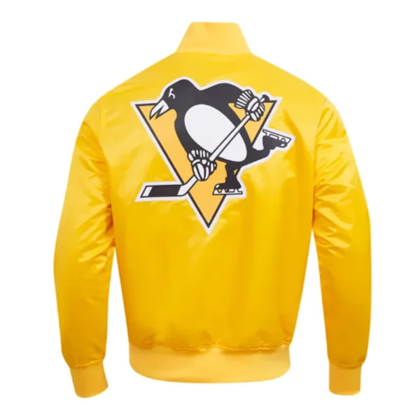 Pittsburgh Penguins Classic Gold Varsity Jacket - Image 2
