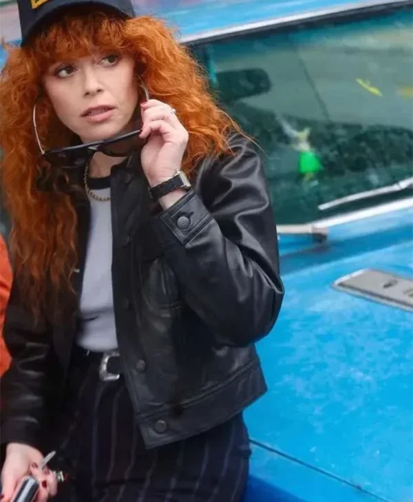 Buy Now Poker Face 2025 Natasha Lyonne Leather black Jacket For Unisex2
