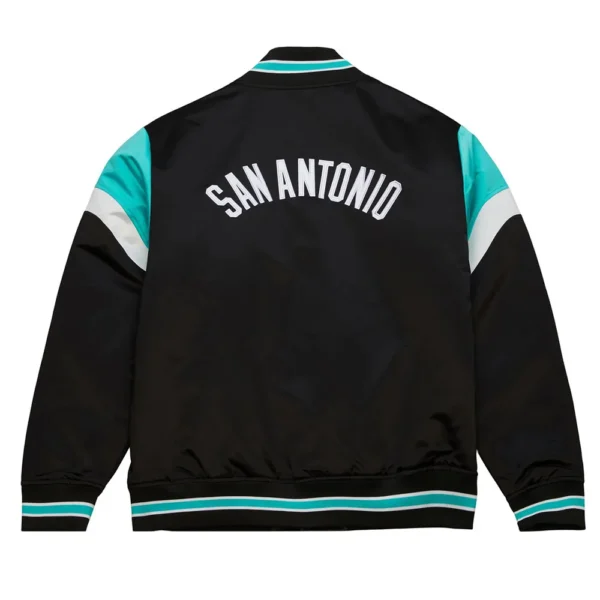 Buy Now San Antonio Spurs Heavyweight Satin Varsity Jacket For Unisex