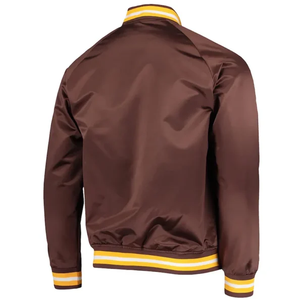 Buy Now San Diego Padres Brown Lightweight Satin Varsity Jacket For Unisex