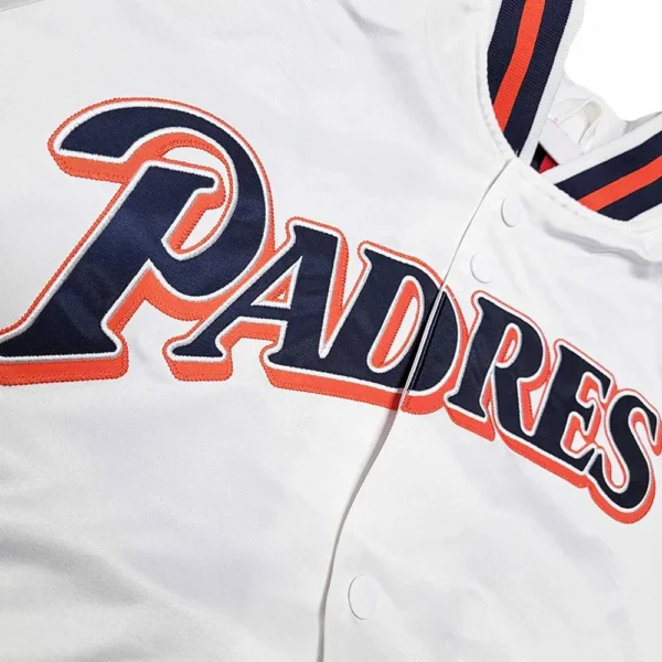 San Diego Padres White Satin Jacket - Image 2