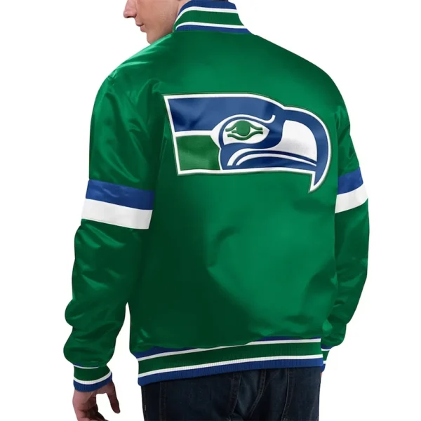 Buy Now Seattle Seahawks Gridiron Classics Satin Jacket Vatsity For Unisex