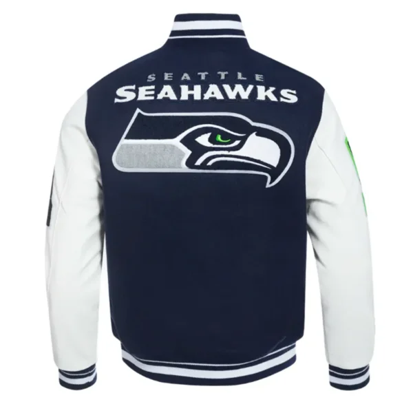 Buy Now Seattle Seahawks Mashup Rib Varsity Jacket For Unisex