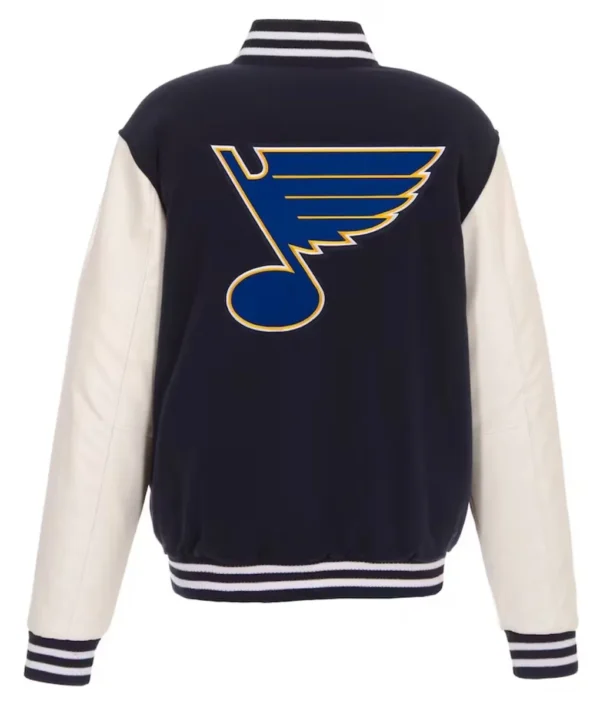St. Louis Blues Navy and White Jacket - Image 2