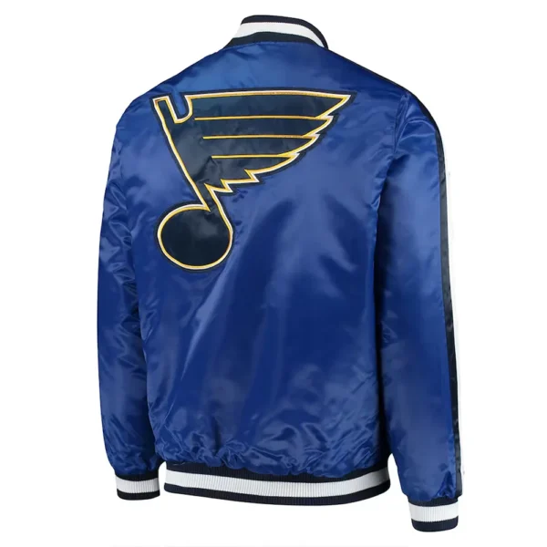 St. Louis Blues O-Line Blue Satin Jacket - Image 2