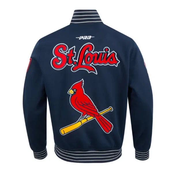 Buy Now St. Louis Cardinals Current Logo Game Day Navy Varsity Jacket For Unisex