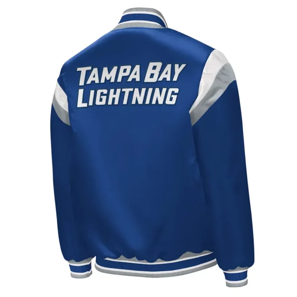 Buy Now Tampa Bay Lightning Shut Out Varsity Satin Jacket For Unisex
