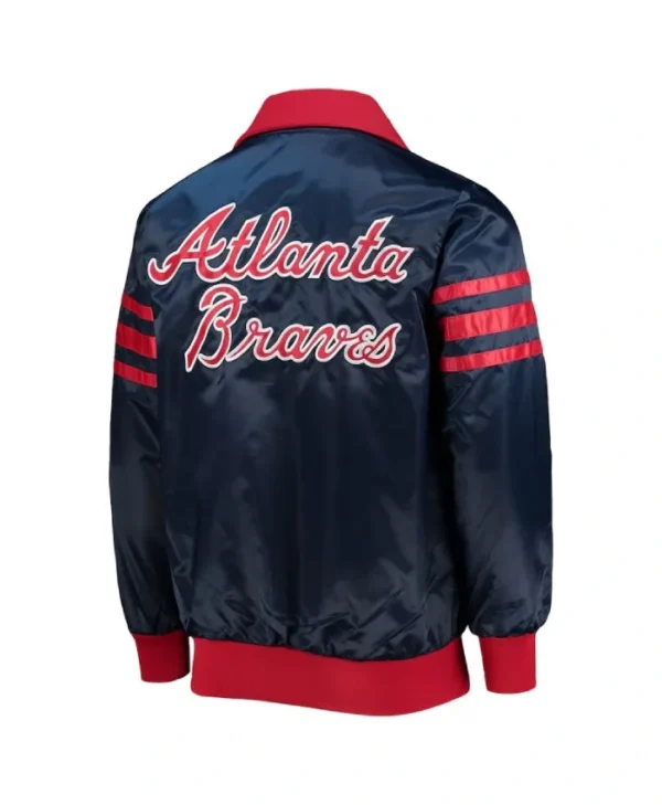 Buy Now The Captain II Atlanta Braves Navy Satin Bomber Jacket For Unisex