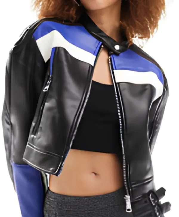 The Voice S27 Alanna Lynise Black And Blue Stylish Jacket - Image 2