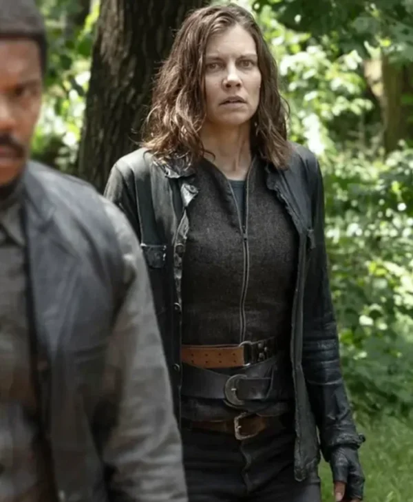 The Walking Dead Dead City S02 Lauren Cohan Black Varsity Jacket - Image 2