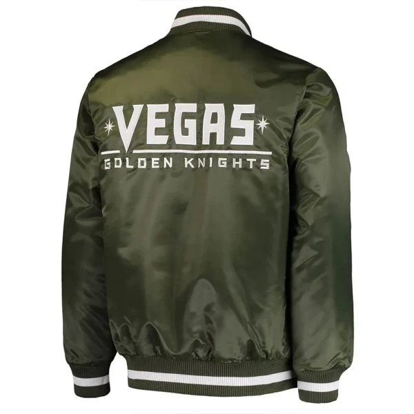 Buy Now Vegas Golden Knights Green Satin Varsity Jacket For Unisex