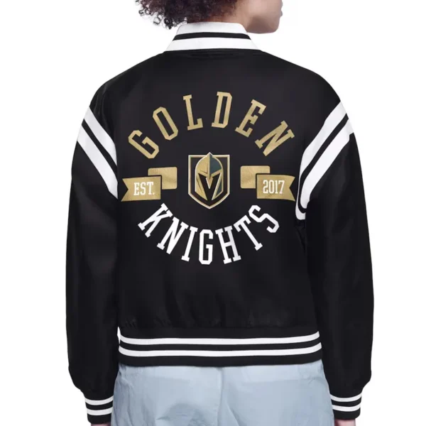 Buy Now Vegas Golden Knights Varsity Satin Jacket For Unisex