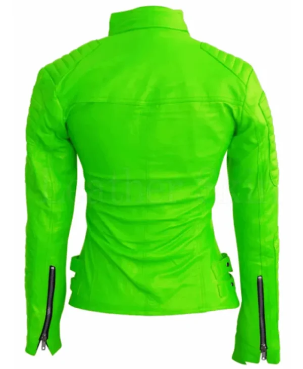 Buy Now Women’s Green Brando Biker Leather Stylish Jacket