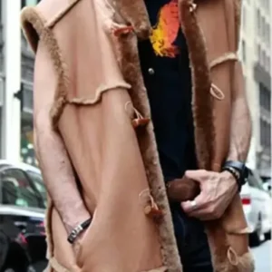 Camel Brown Alexander Shearling Vest