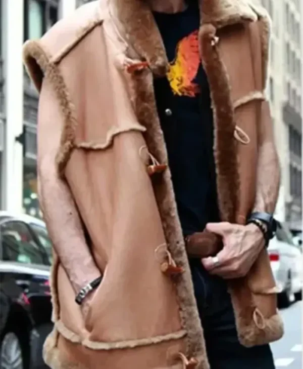 Camel Brown Alexander Shearling Vest