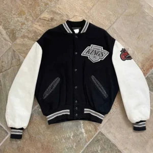 Campbell LA Kings Black and White Varsity Jacket