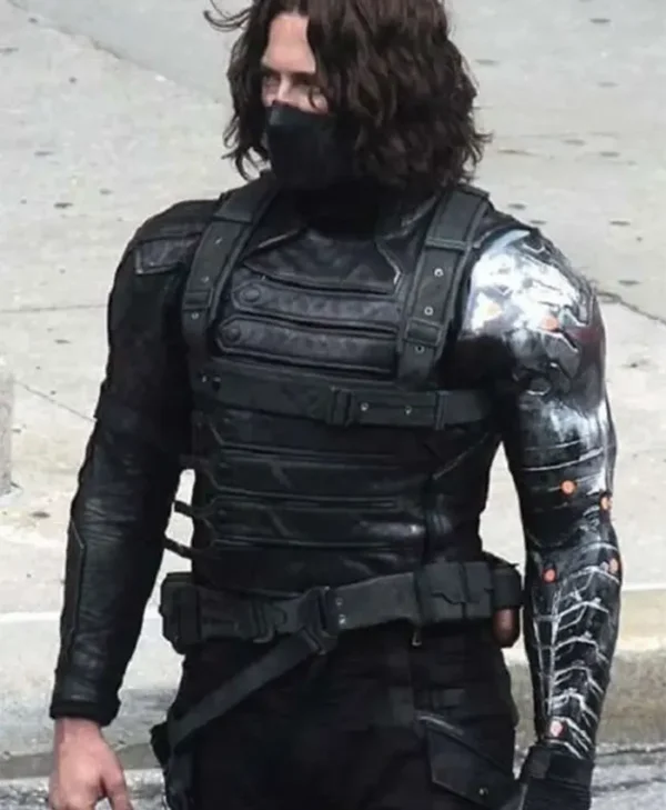 Captain America Winter Soldier Barnes Leather Jacket
