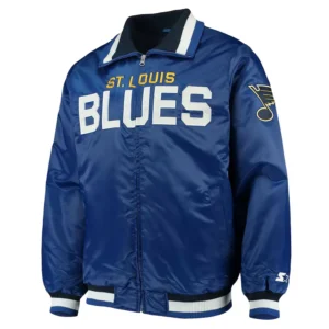 Captain II St. Louis Blues Satin Bomber Jacket