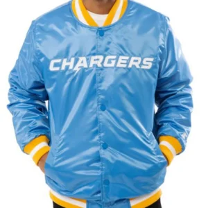 Chargers LA Bomber Blue-White Varsity Jacket