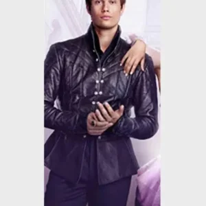 Cinderella Prince Robert Black Leather Stylish Jacket