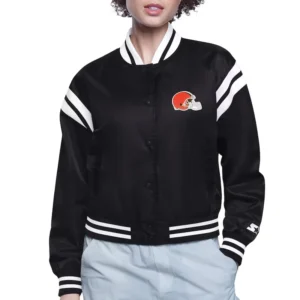 Cleveland Browns Printed Logo Varsity Jacket