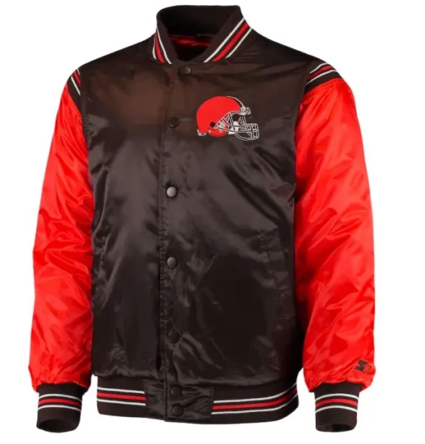 Cleveland Browns Varsity Red and Black Jacket
