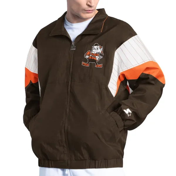 Cleveland Browns Yard Line Brown Jacket