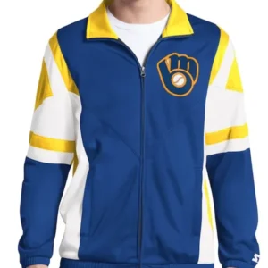 Contender Tricot Milwaukee Brewers Track Bomber Jacket