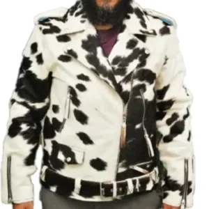Cowhide Biker Fur Leather Jacket