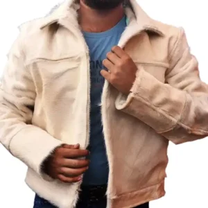 Cowhide Light Beige Stylish Fur Jacket