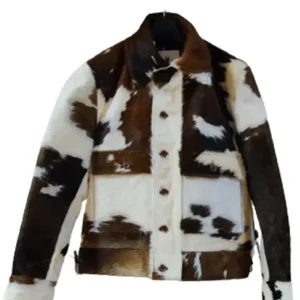 Cowhide Luxurious Fur Stylish Leather Jacket