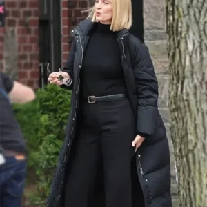 Dexter Resurrection S01 Uma Thurman Puffer Stylish Coat