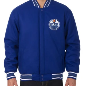 Edmonton Oilers Royal Blue Wool Jacket