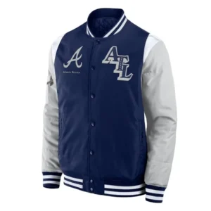 Elements Elite Atlanta Braves Navy Varsity Jacket