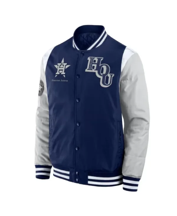 Elements Elite Houston Astros Navy Varsity Jacket