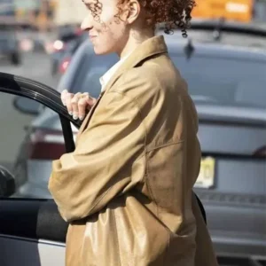 Erin Kellyman Eleanor the Great Leather Coat