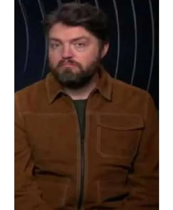 Etalk 2025 Tom Burke Suede Brown Bomber Jacket