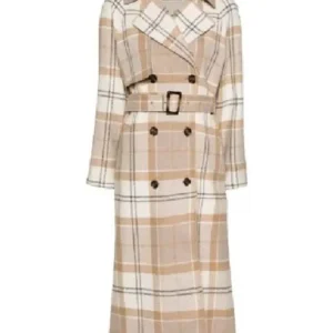 FBI S07 Comfort Clinton Trench Stylish Plaid Coat