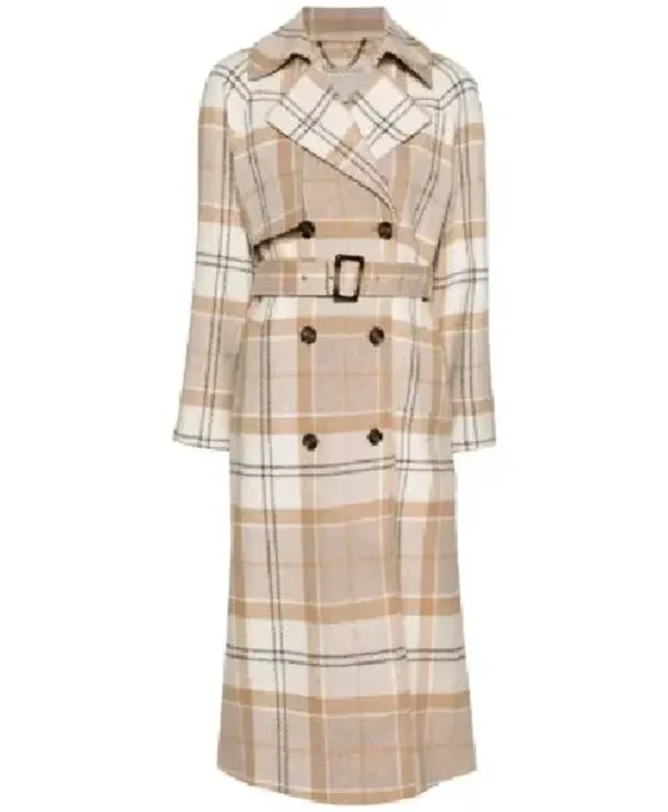 FBI S07 Comfort Clinton Trench Stylish Plaid Coat