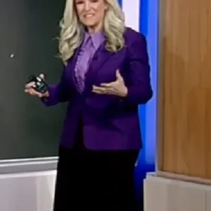 Fox and Friends 2025 Janice Dean Purple Coat