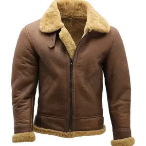 Francisco Shearling Brown Sheepskin Leather Jacket